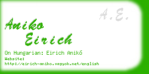 aniko eirich business card